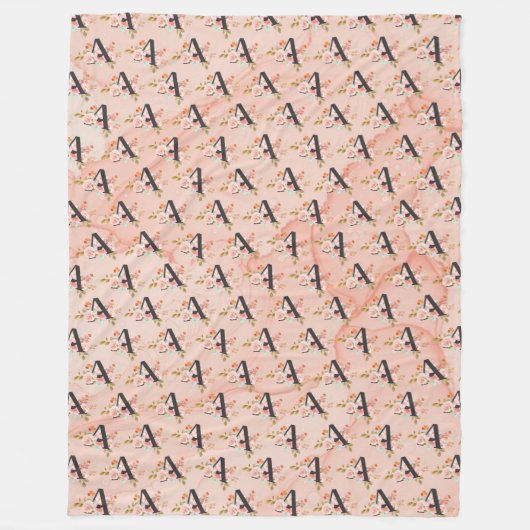 Letter A Fleece Deken (Voorkant)