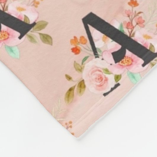Letter A Fleece Deken (Hoek)