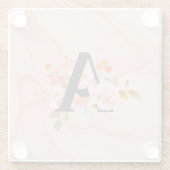 Letter A Glazen Onderzetter (Achterkant)