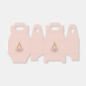 Letter A Gouden Monogram Roze Rozen Bedankdoosjes (Uitgevouwen)