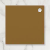 Letter A Gouden Monogram Roze Rozen Bedankjes Labels (Achterkant)