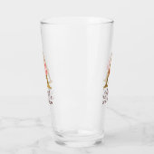 Letter A Gouden Monogram Roze Rozen Glas (Links)