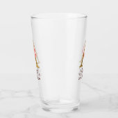 Letter A Gouden Monogram Roze Rozen Glas (Rechts)