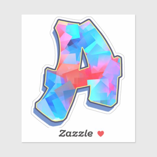 Letter A _ Graffiti alfabet letters Sticker (Vel)