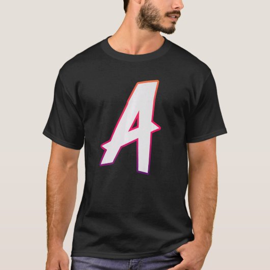 Letter A Graffiti Street Letter A Typografie Alpha T-shirt (Voorkant)