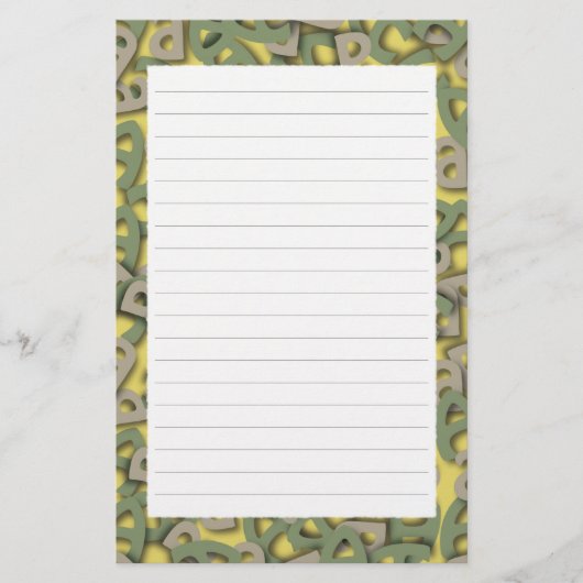 Letter A Green Briefpapier (Voorkant)