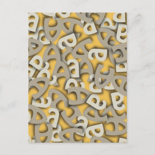 Letter A Grey Briefkaart (Voorkant)