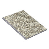 Letter A Grey Notitieboek (Rechterzijde)