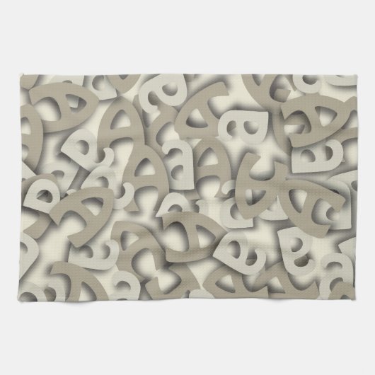 Letter A Grey Theedoek (Horizontaal)