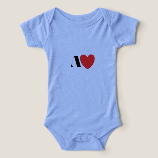 Letter A Heart - Valentine Initial Love Design (Design voorkant)