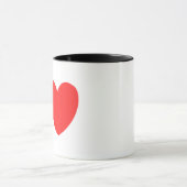 Letter A Heart - Valentine Initial Love Design Mok (Midden)
