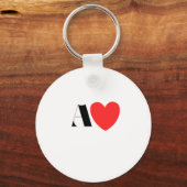 Letter A Heart - Valentine Initial Love Design Sleutelhanger (Voorkant)