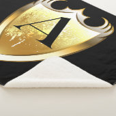 Letter A hoofdalfabet Sherpa Deken (3/4)