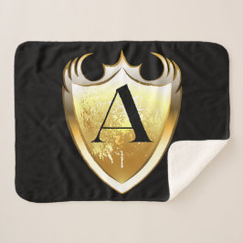 Letter A hoofdalfabet Sherpa Deken