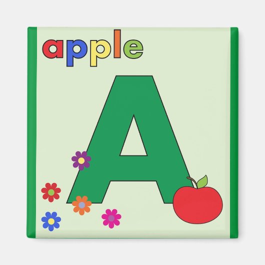 Letter "A" is voor Apple Magnet (Voorkant)