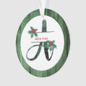 *~* Letter A Kerstfotograaf AP44 Ornament (voorkant)