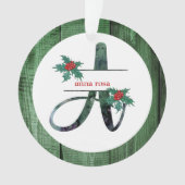 *~* Letter A Kerstfotograaf AP44 Ornament (voorkant)