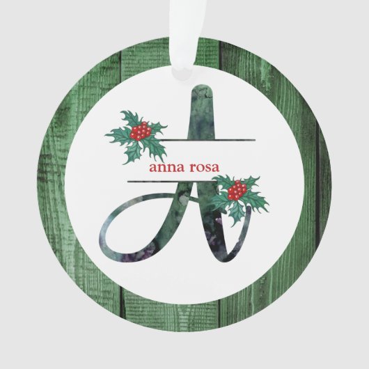 *~* Letter A Kerstfotograaf AP44 Ornament (voorkant)