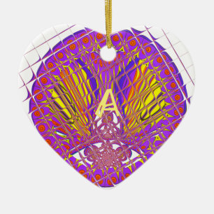 Letter A, Kleurrijk logo tekst ontwerp Keramisch Ornament