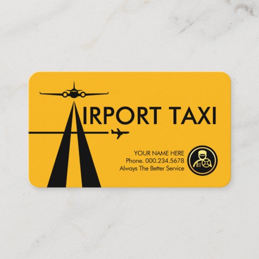 Letter-A Luchthaventaxi-service Visitekaartje (Voorkant)