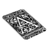 Letter A Middeleeuwse Monogram Art Nouveau Magneet (Rechterzijde)