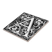 Letter A Middeleeuwse Monogram Art Nouveau Tegeltje (Zijkant)