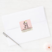 Letter A Monogram Cupcake Logo Zakelijke Stickers (Envelop)