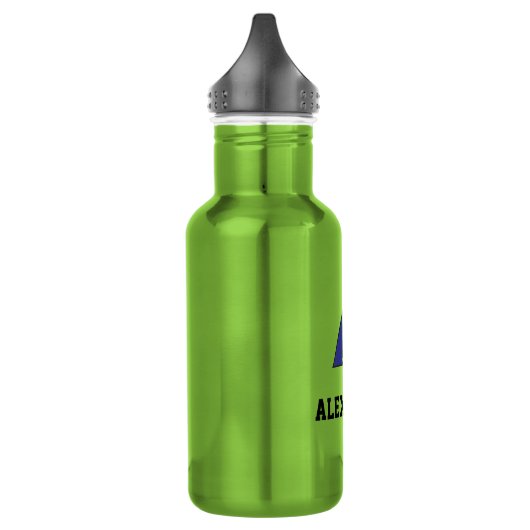 Letter A Monogram in Soccer Blue Waterfles (Links)