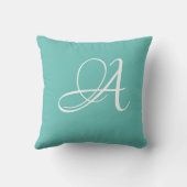 Letter A Monogram Initiaal Aangepast Kussen (Achterkant)
