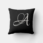 Letter A Monogram Initiaal Aangepast Kussen (Achterkant)