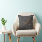 Letter A Monogram Initiaal Aangepast Kussen (Stoel)