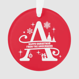 Letter A Monogram Initiaal Familienaam Greep Ornament