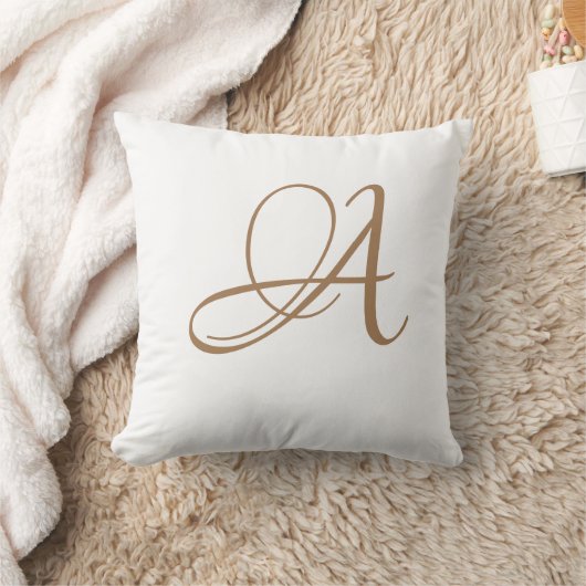 Letter A Monogram Initiaal Op Maat Kussen (Deken)