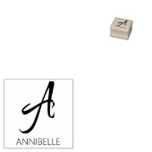 Letter A Monogram op maat Rubberstempel (Gestempeld)
