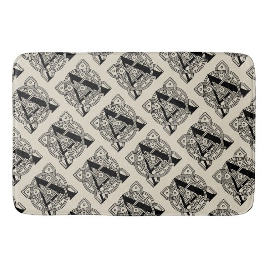 Letter A Monogram Vintage Keltische Knoopprint Badmat (Voorkant)