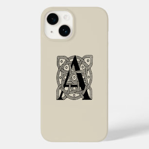Letter A Monogram Vintage Keltische Knoopprint Case-Mate iPhone 14 Hoesje