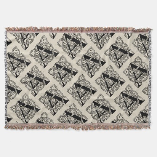 Letter A Monogram Vintage Keltische Knoopprint Deken (Voorkant)