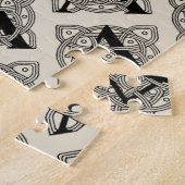 Letter A Monogram Vintage Keltische Knoopprint Legpuzzel (Zijkant)