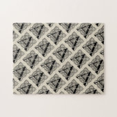 Letter A Monogram Vintage Keltische Knoopprint Legpuzzel (Horizontaal)