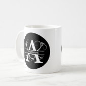 Letter A - Monogram zwart/wit Koffiemok (Voorkant links)