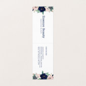 Letter A Navy-Blue & roze jachthaven bloei bloemen Visitekaartje (Binnenkant ongevouwen)