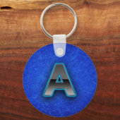 Letter A - neon blue edition Sleutelhanger (Voorkant)