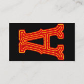 Letter "A" Neon Light Monogram Visitekaartje (Achterkant)