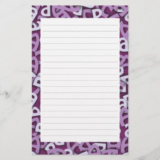 Letter A Paarse Briefpapier (Voorkant)
