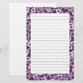 Letter A Paarse Briefpapier (Voorkant / Achterkant)