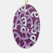 Letter A Paarse Keramisch Ornament (Links)