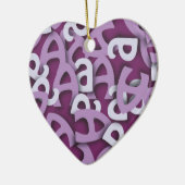 Letter A Paarse Keramisch Ornament (Links)