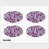 Letter A Paarse Ovale Sticker (Vel)