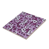 Letter A Paarse Tegeltje (Zijkant)