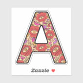 Letter A Pattern Custom-Cut Vinyl Sticker (Vel)